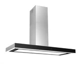 Glem GQA120TBLED 120cm Square Profile Off Board Canopy Rangehood with Shadow Proof Lightning